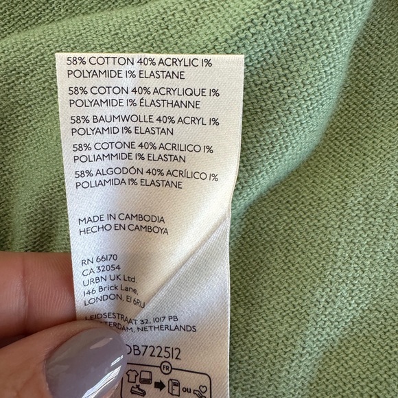 🩵 Free People Green Chunky Knit Cardigan - Picture 5 of 6